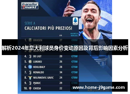 解析2024年意大利球员身价变动原因及背后影响因素分析 解析2024年意大利球员身价变动原因及背后影响因素分析